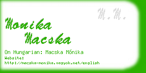 monika macska business card